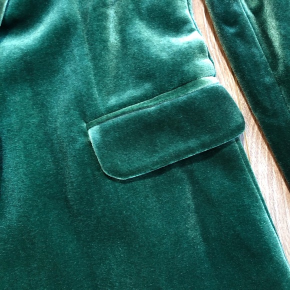 Ricki's Green Velvet Fitted Blazer - Picture 11 of 17